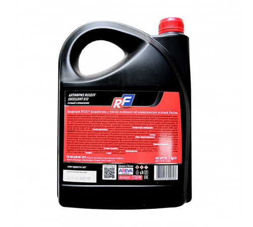 Антифриз RUSEFF ANTIFREEZE EXCELLENT G12 40 красный (5л) А