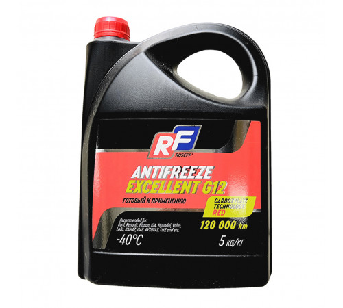 Антифриз RUSEFF ANTIFREEZE EXCELLENT G12 40 красный (5л) А