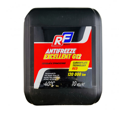 Антифриз RUSEFF ANTIFREEZE EXCELLENT G12 40 красный (10л) А
