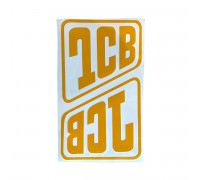Наклейка на двери JCB комплект 2 шт., желтая А