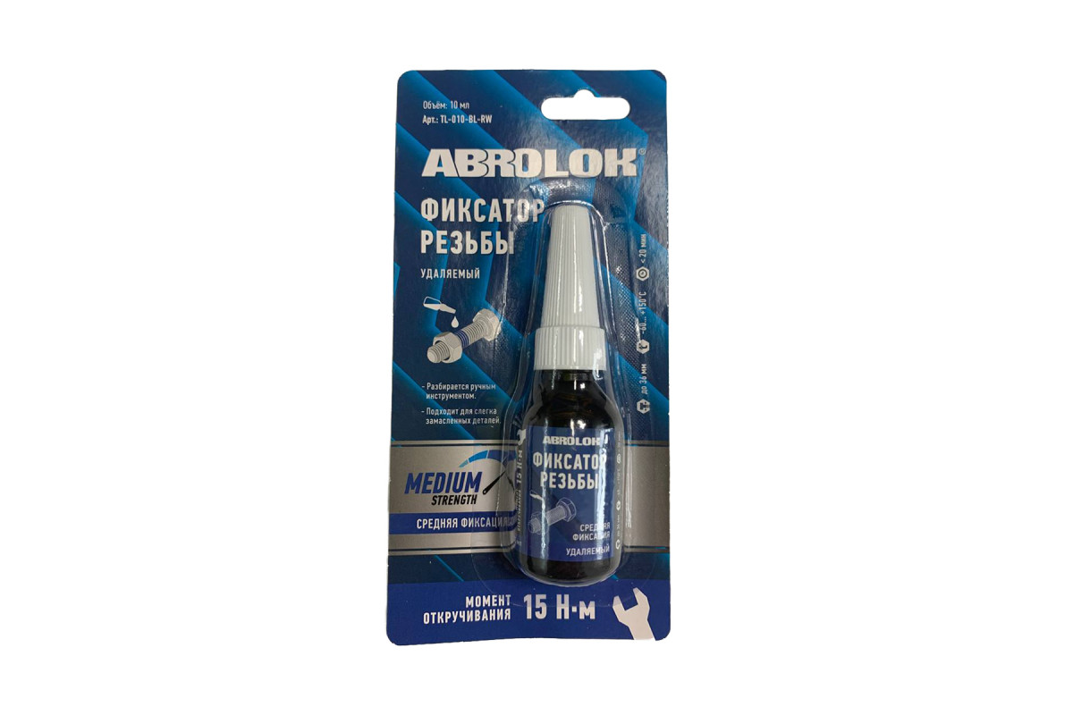 Фиксатор резьбовых соединений синий ABRO 10мл.TL-010-BL /1/12