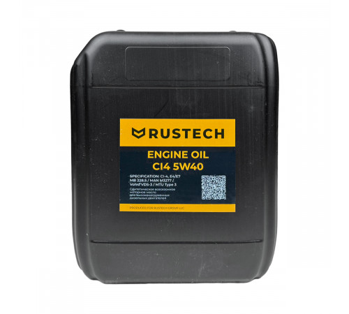 Масло моторное RUSTECH ENGINE OIL CI4 5W40 10л (ЧЗ)