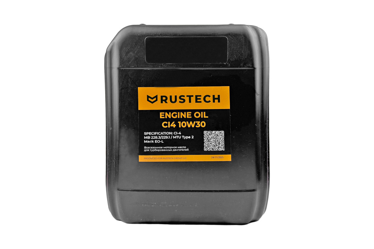 Масло моторное RUSTECH ENGINE OIL CI4 10W30 10л
