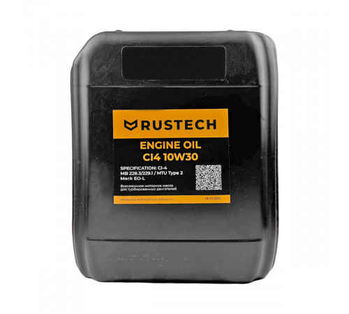 Масло моторное RUSTECH ENGINE OIL CI4 10W30 10л